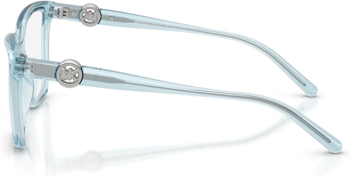image:imageMichael Kors womens Mk4180u Kobe Universal Fit Square Prescription Eyewear FramesDenim TransparentDemo