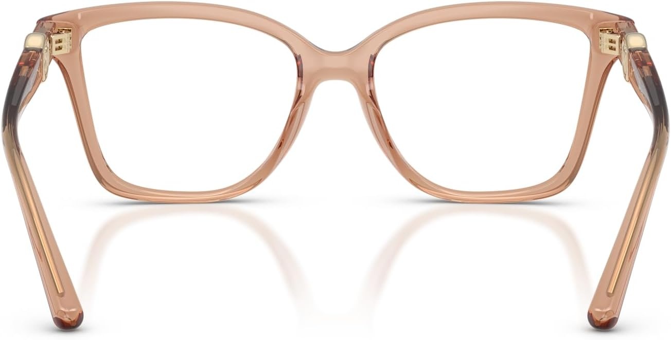 image:imageMichael Kors womens Mk4180u Kobe Universal Fit Square Prescription Eyewear FramesLight Brown TransparentDemo
