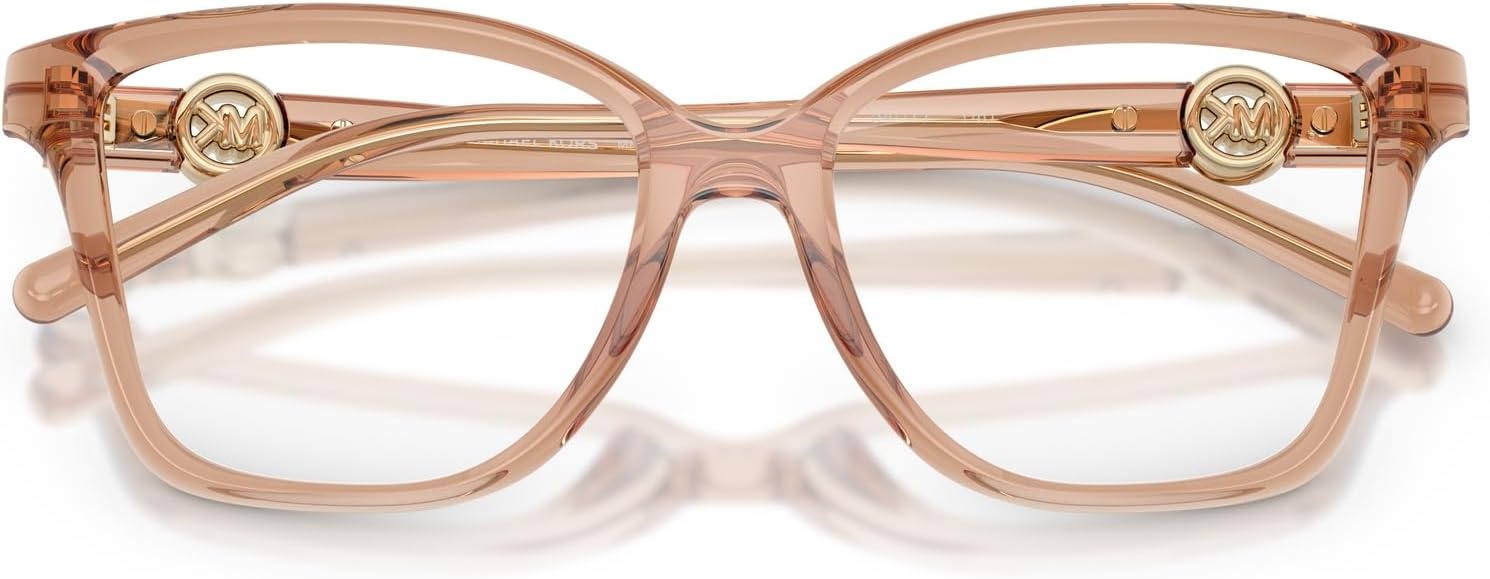 image:imageMichael Kors womens Mk4180u Kobe Universal Fit Square Prescription Eyewear FramesLight Brown TransparentDemo