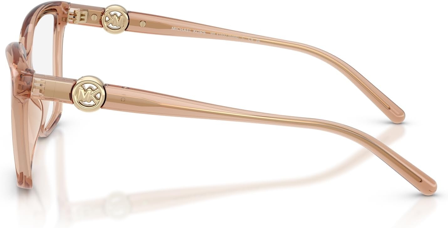 image:imageMichael Kors womens Mk4180u Kobe Universal Fit Square Prescription Eyewear FramesLight Brown TransparentDemo