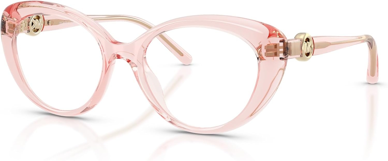image:imageMichael Kors womens Mk4181u St Thomas Universal Fit Oval Prescription Eyewear FramesLight Pink TransparentDemo