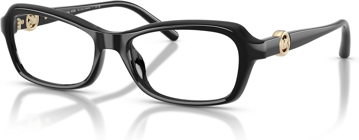 image:imageMichael Kors womens Mk4182u Hakone Universal Fit Round Prescription Eyewear FramesBlackDemo