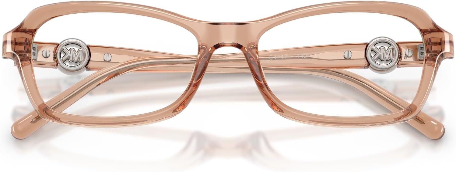 image:imageMichael Kors womens Mk4182u Hakone Universal Fit Round Prescription Eyewear FramesLight Brown TransparentDemo