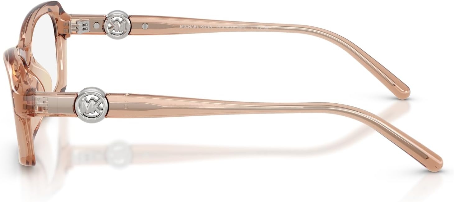 image:imageMichael Kors womens Mk4182u Hakone Universal Fit Round Prescription Eyewear FramesLight Brown TransparentDemo