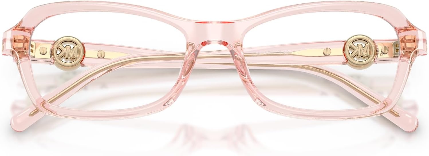 image:imageMichael Kors womens Mk4182u Hakone Universal Fit Round Prescription Eyewear FramesLight Pink TransparentDemo