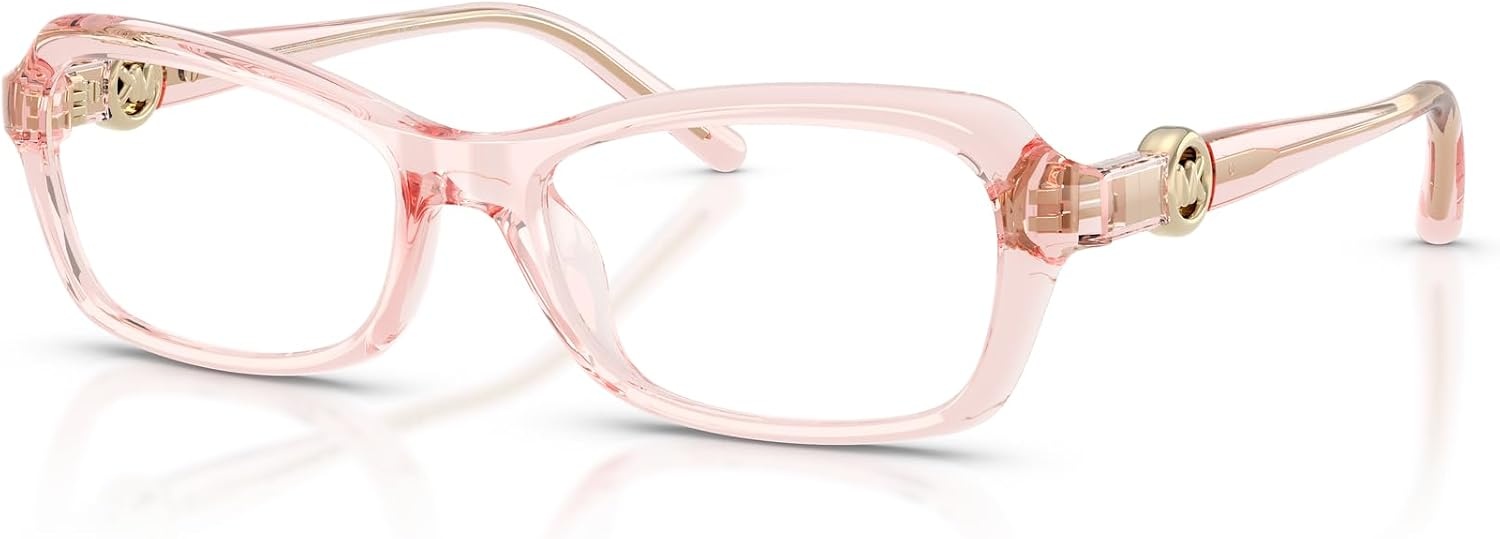 image:imageMichael Kors womens Mk4182u Hakone Universal Fit Round Prescription Eyewear FramesLight Pink TransparentDemo