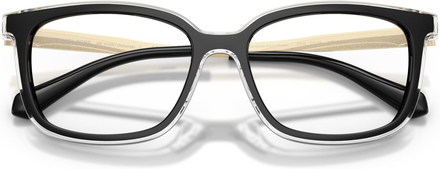 image:imageMichael Kors womens Mk4183u Asturias Universal Fit Square Prescription Eyewear FramesBlackDemo