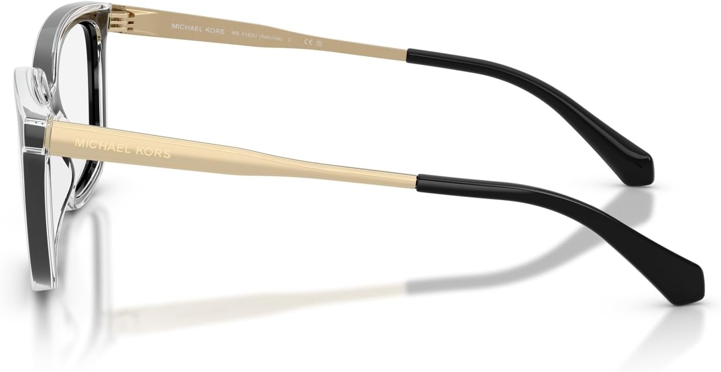 image:imageMichael Kors womens Mk4183u Asturias Universal Fit Square Prescription Eyewear FramesBlackDemo