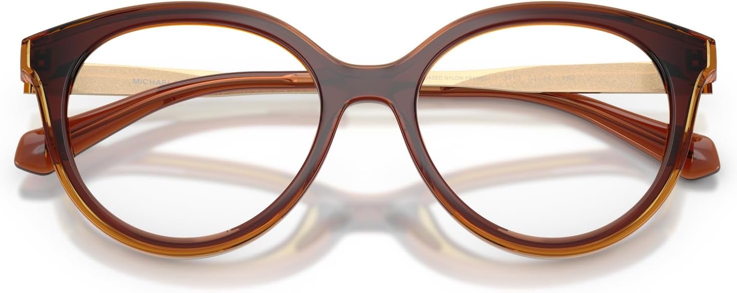 image:imageMichael Kors womens Mk4184u Sitges Universal Fit Round Prescription Eyewear FramesDark BrownDemo