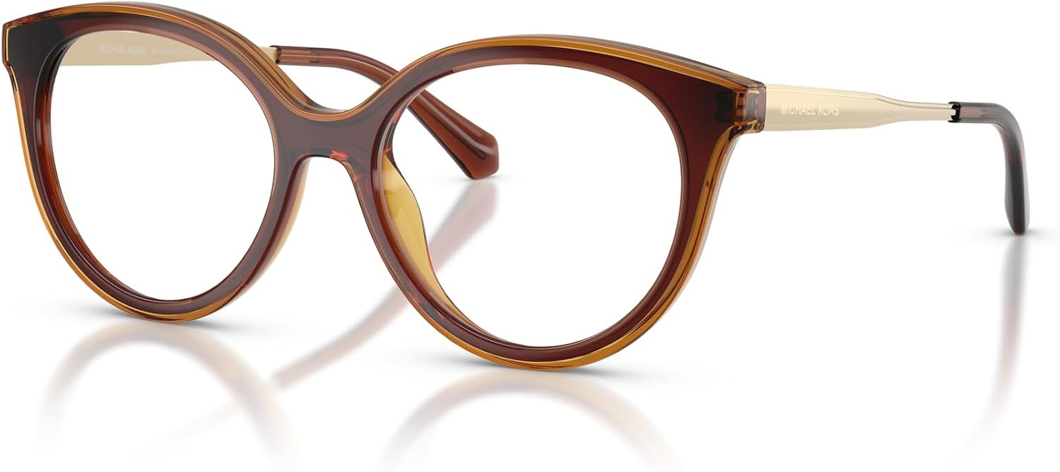image:imageMichael Kors womens Mk4184u Sitges Universal Fit Round Prescription Eyewear FramesDark BrownDemo