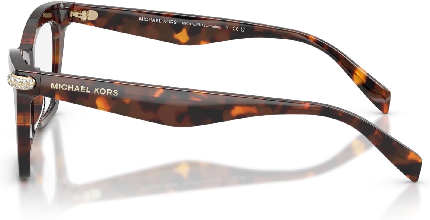 image:imageMichael Kors womens Mk4185bu Jamaica Universal Fit Cat Eye Prescription Eyewear FramesLuggage TortoiseDemo