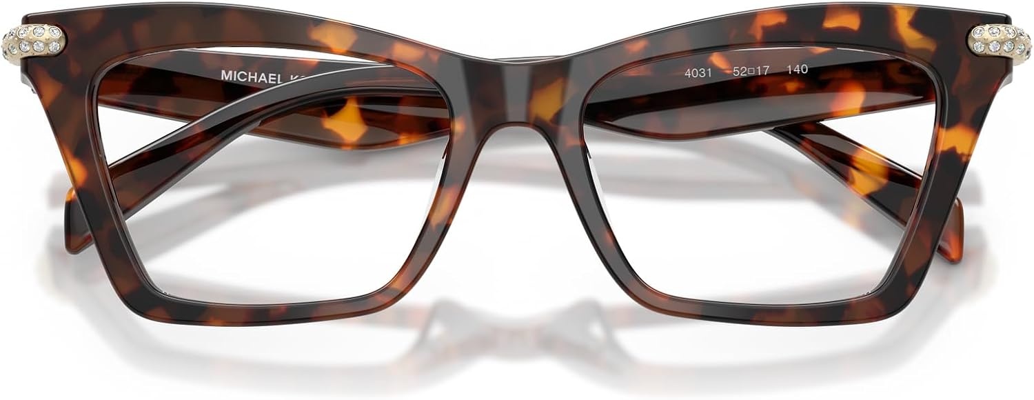 image:imageMichael Kors womens Mk4185bu Jamaica Universal Fit Cat Eye Prescription Eyewear FramesLuggage TortoiseDemo