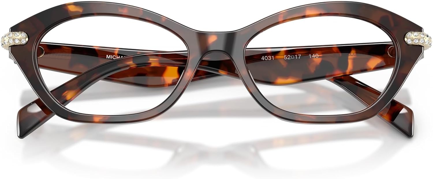 image:imageMichael Kors womens Mk4186bu Saint Lucia Universal Fit Oval Prescription Eyewear FramesLuggage TortoiseDemo