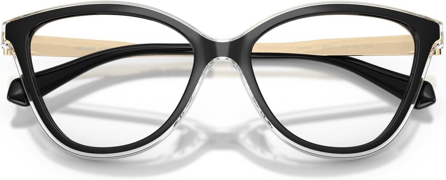 image:imageMichael Kors womens Mk4190u Costa Brava Universal Fit Cat Eye Prescription Eyewear FramesBlackDemo