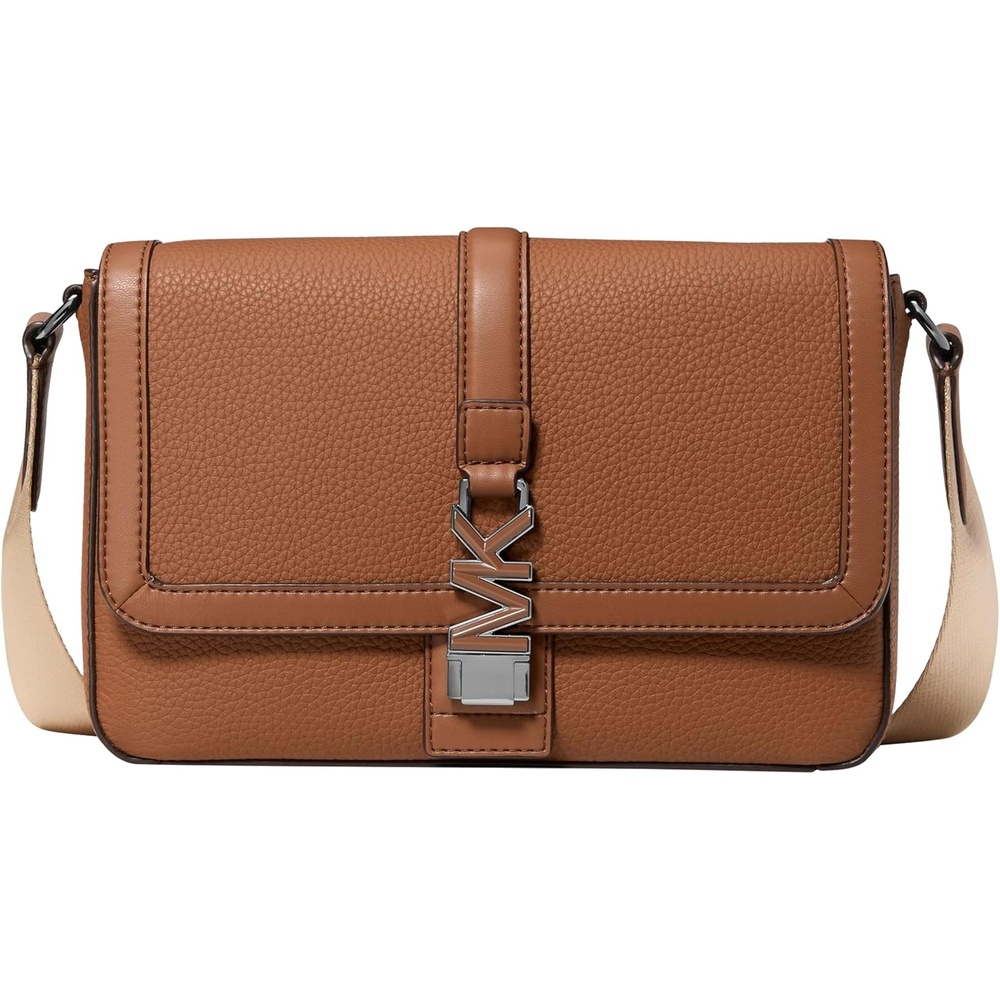 image:imageMichael Kors Ezra Mini Pebbled Leather Crossbody BagSilvertone HardwareLeatherLuggage