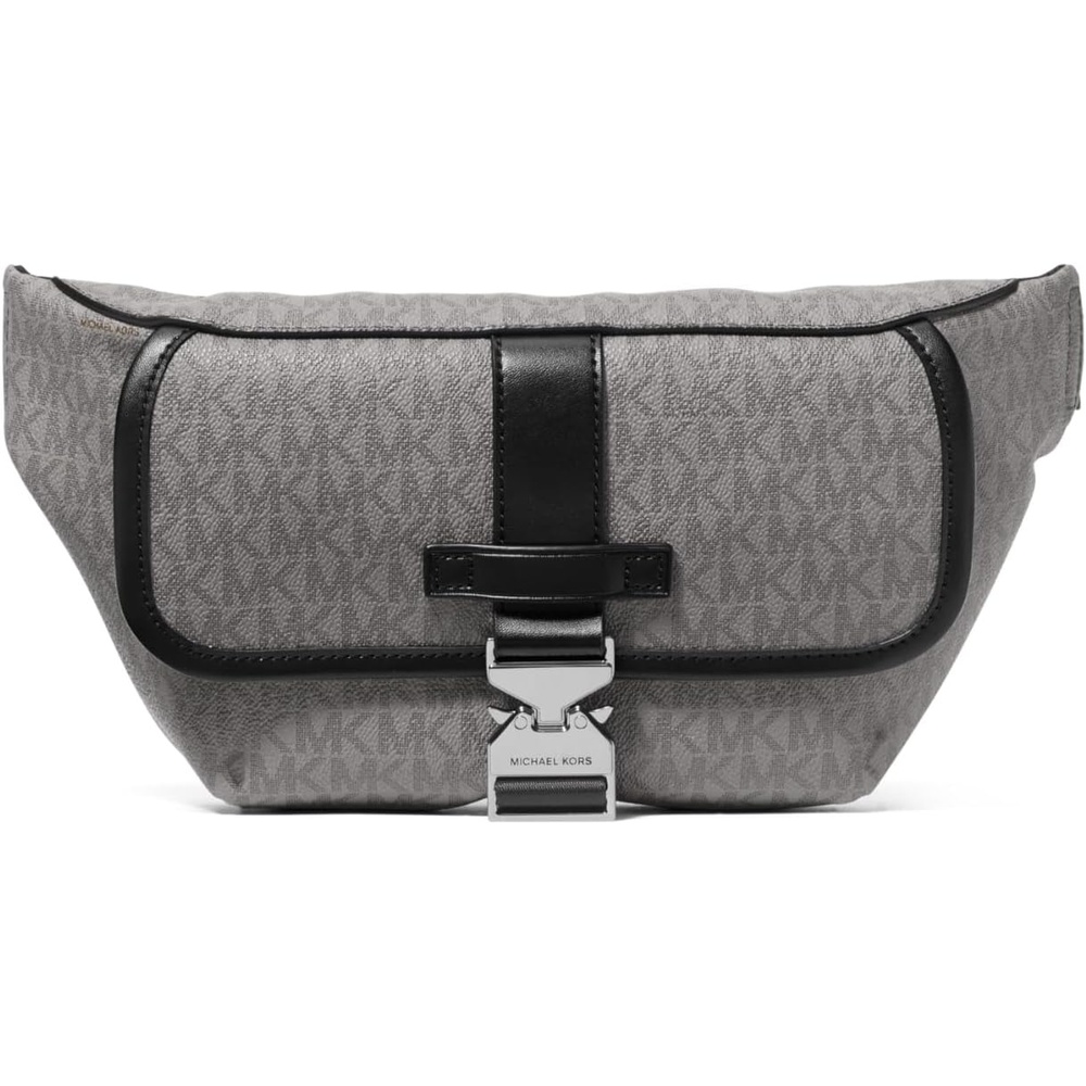 image:imageMichael Kors Hudson Aviator Belt Bag Light Gunmetal HardwareBlack SignatureLight Gunmetal HardwareStorm Signature