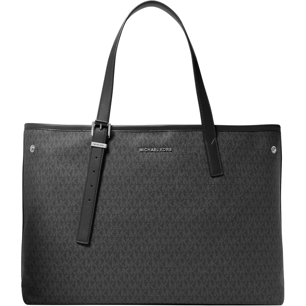 image:imageMichael Kors Hudson Everyday ToteSilvertone HardwareMk SignatureBlack