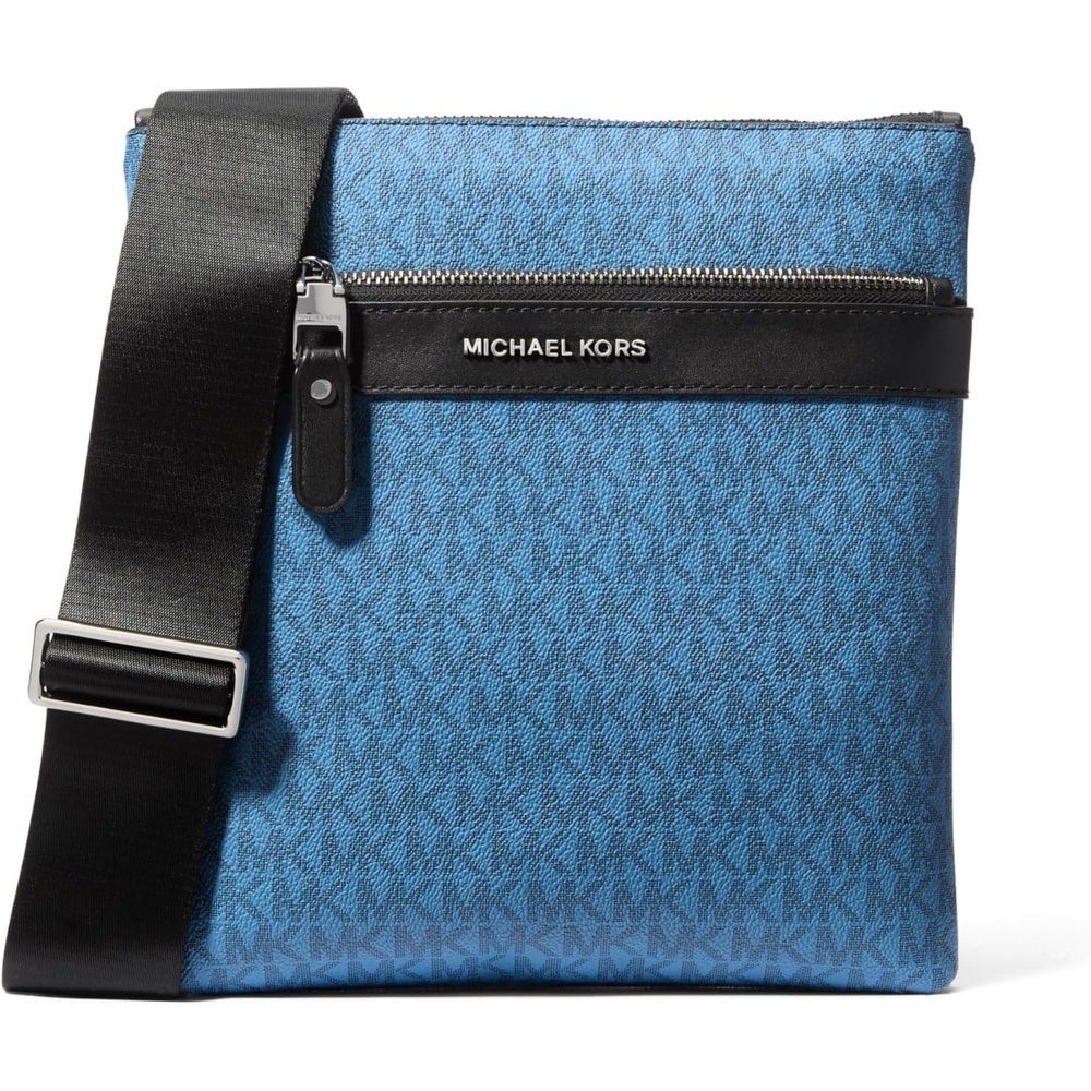 image:imageMichael Kors Hudson Flat CrossbodyLight GunmetalhardwareImperial Blue