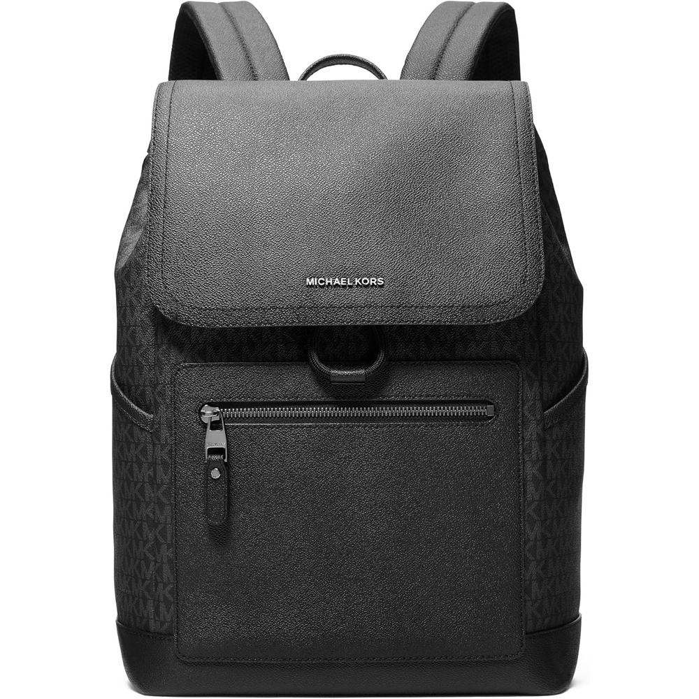 image:imageMichael Kors Hudson Travel Rucksack Light Gunmetal HardwareBlack SignatureLight Gunmetal HardwareBlack Signature