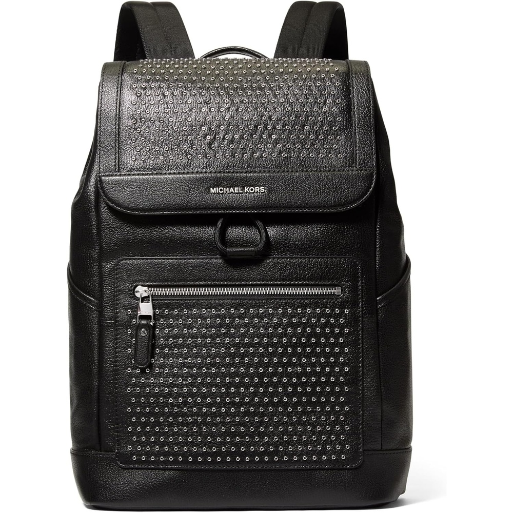 image:imageMichael Kors Hudson Travel Rucksack Light Gunmetal HardwareBlack SignatureSilvertone HardwareBlack