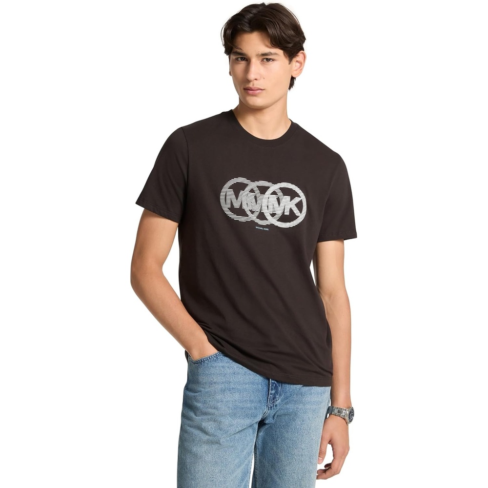 image:imageMichael Kors Mens Graphic TShirtSplit Victory LogoBlack