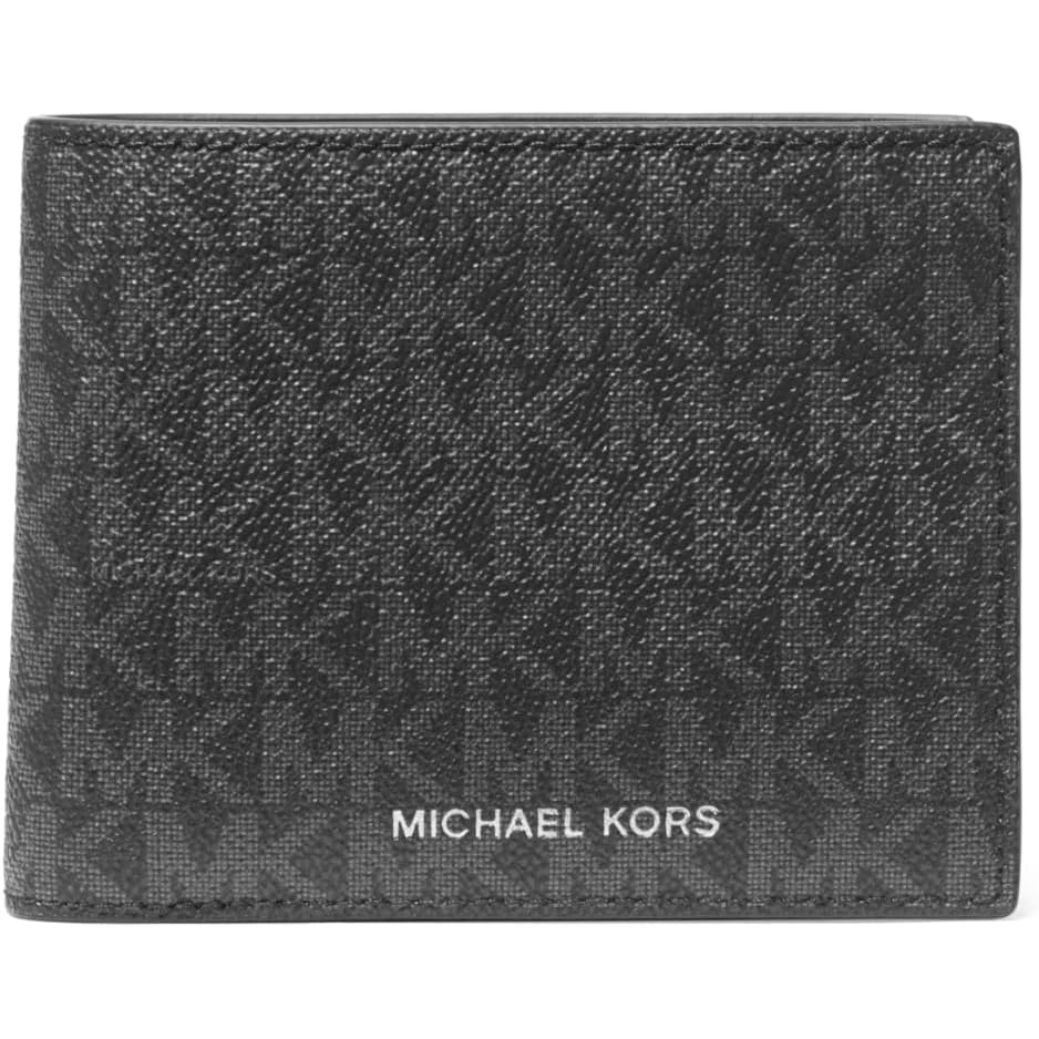 image:imageMichael Kors Mens Greyson Billfold Wallet with Passcase Black SignatureBlack Signature