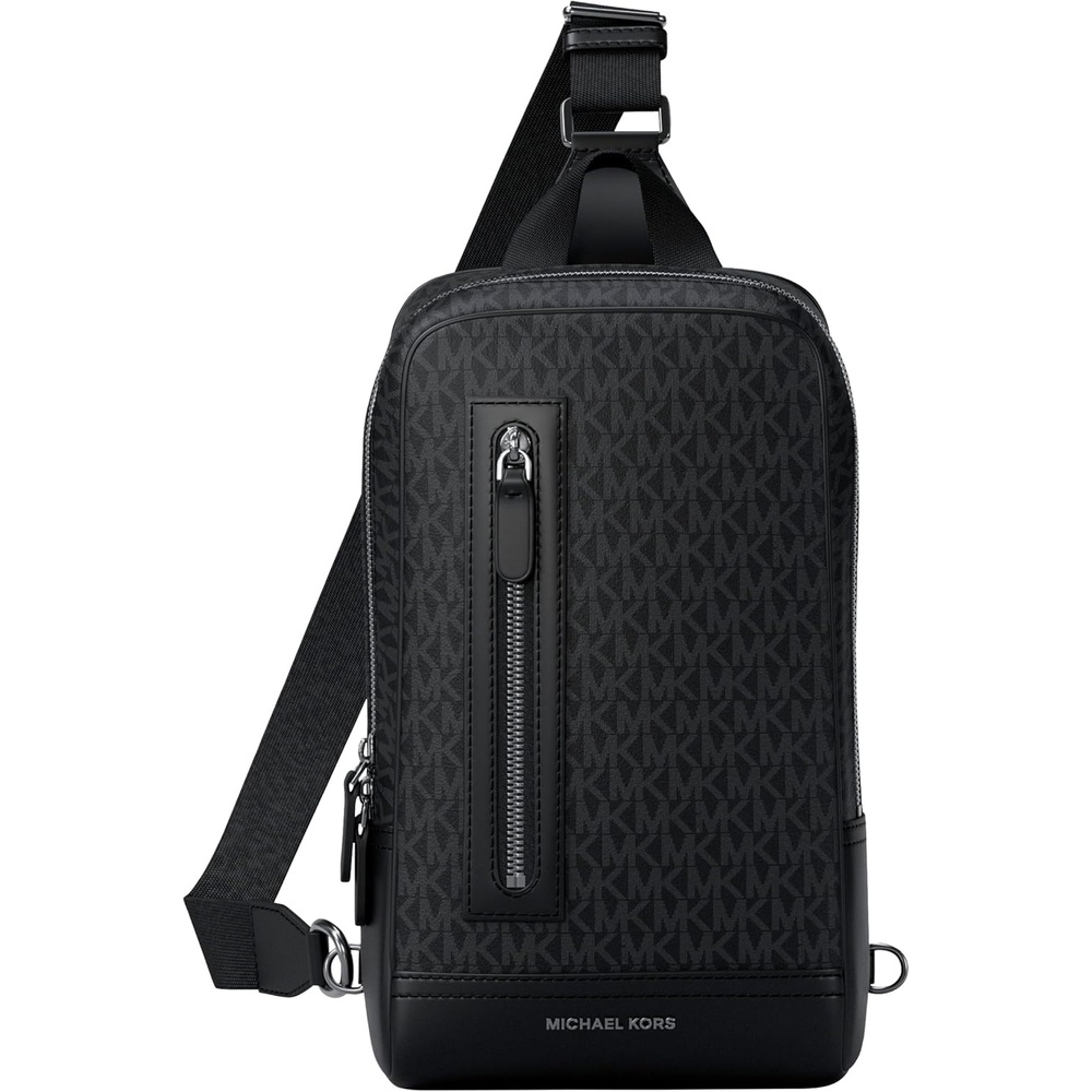 image:imageMichael Kors Mens Hudson A Line Sling PackSignature Nylon Black