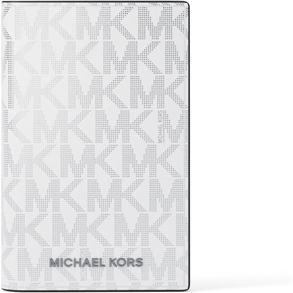 image:imageMichael Kors Mens Hudson Folding Card Case Black One SizeWhite Foil
