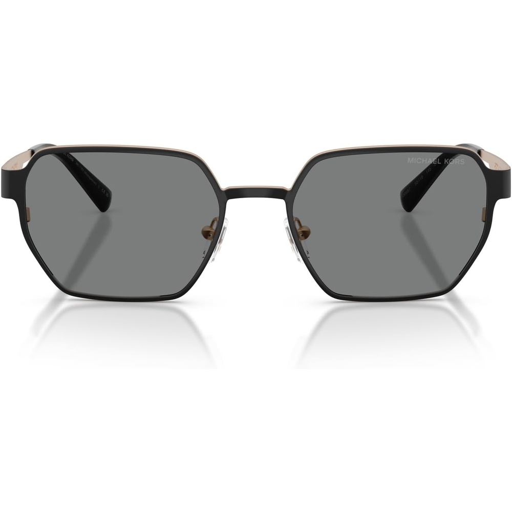 image:imageMichael Kors Mens MK1183 Madagascar Hexagonal Sunglasses Black MatteDark Grey Monochromatic 55 mm