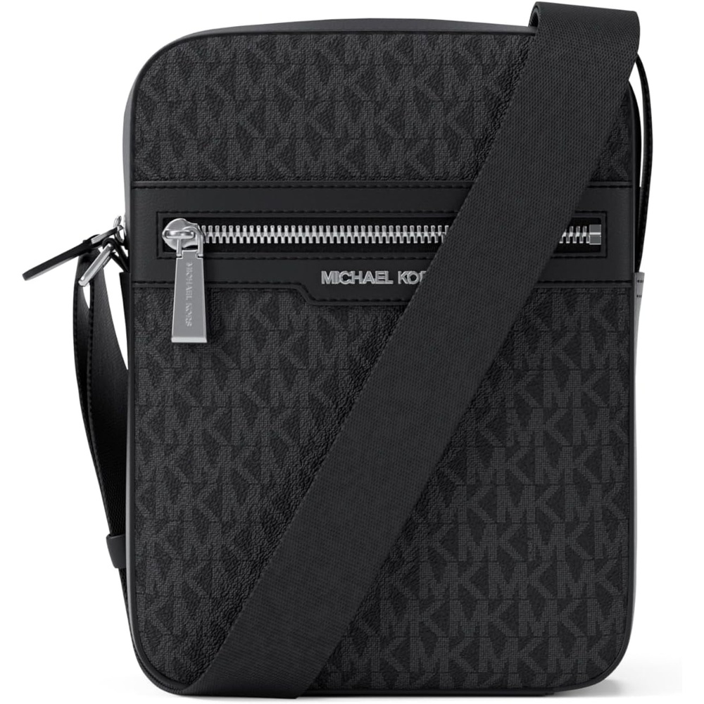 image:imageMichael Kors Mens Malone Flight BagSilvertone HardwareBlack Signature