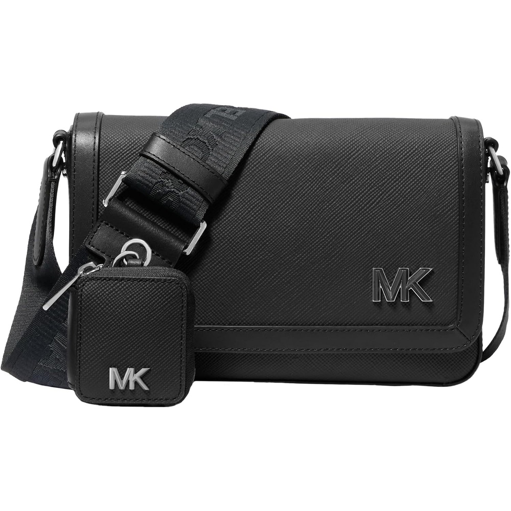 image:imageMichael Kors Unisex Edison Mini Flap Crossbody Bag With PouchBlack