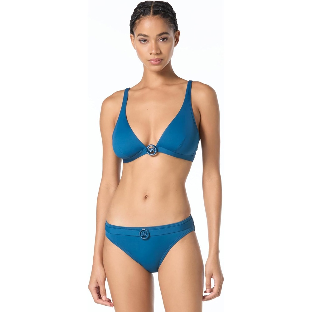 image:imageMichael Kors Womens Bubble Logo Halter TopRiver Blue