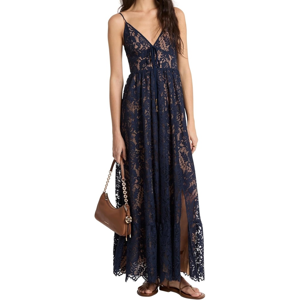 image:imageMichael Kors Womens Corded Lace Maxi DressMidnight Blue