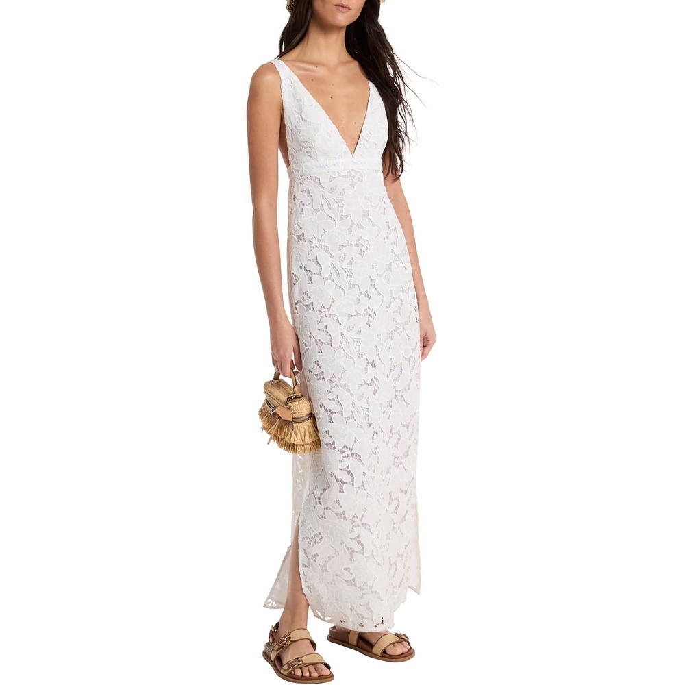 image:imageMichael Kors Womens Corded Lace Maxi DressWhite