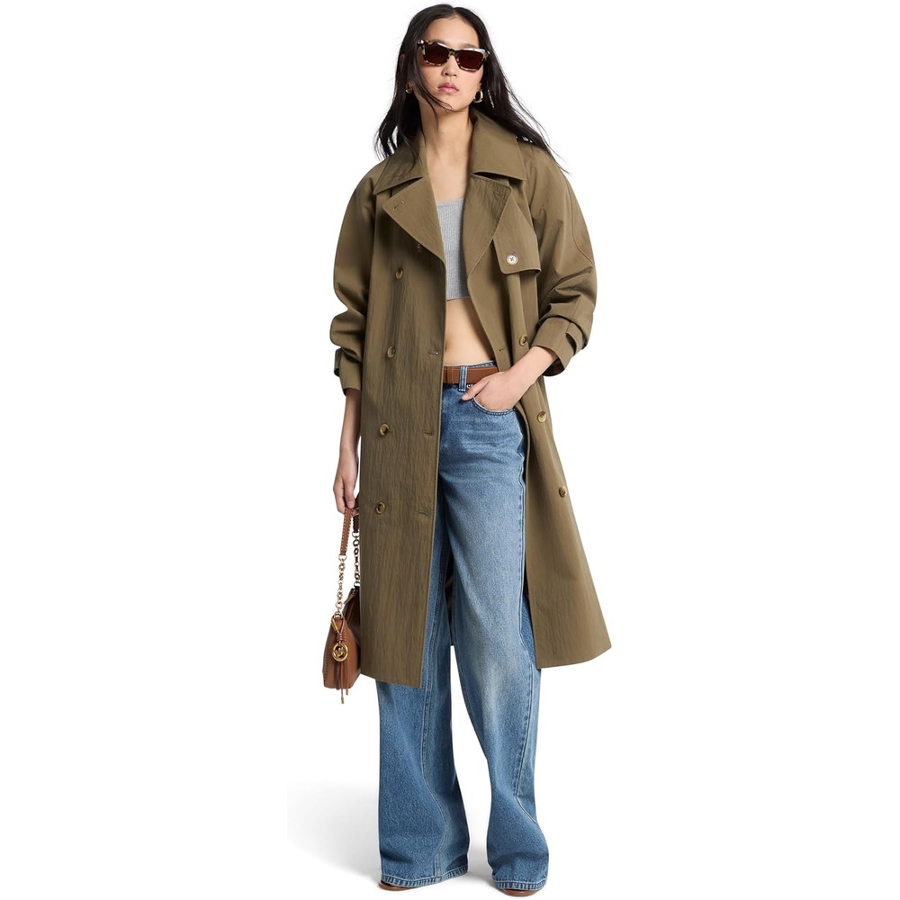 image:imageMichael Kors Womens Double Breasted Oversize Belted Trench CoatDuffle