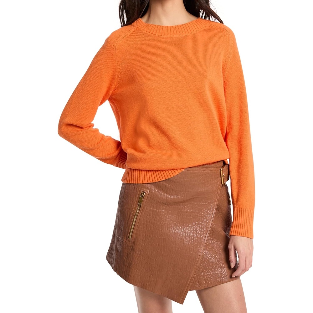 image:imageMichael Kors Womens Easy Saddle Sleeve SweaterOrange Sorbet