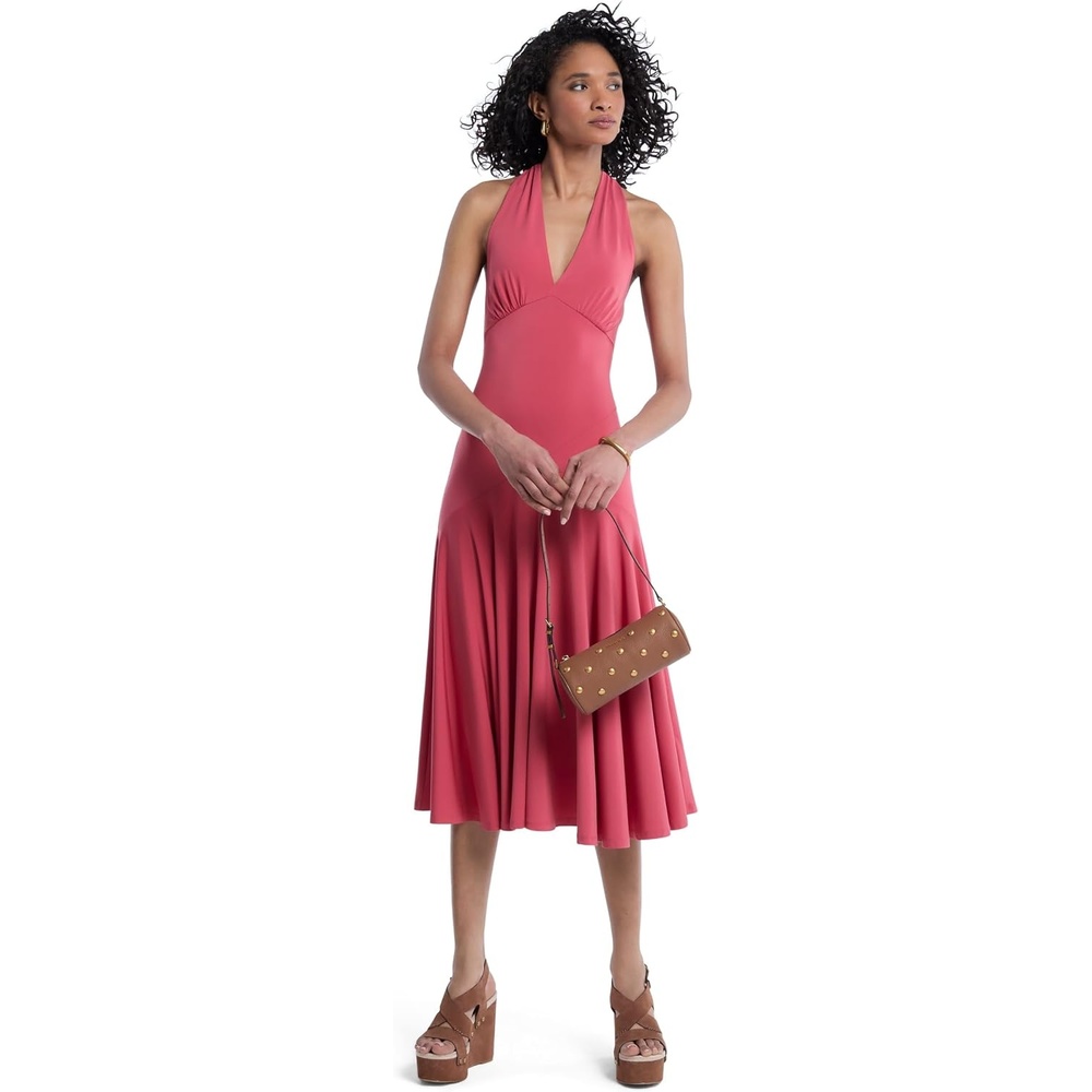 image:imageMichael Kors Womens Halter Midi DressLight Berry Sorbet