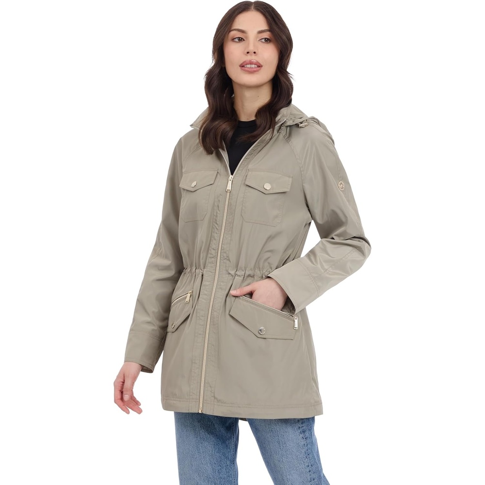 image:imageMichael Kors Womens Hooded Anorak Raincoat and WindbreakerSage