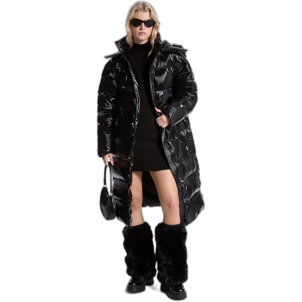 image:imageMichael Kors Womens Hooded Long Down JacketBlack