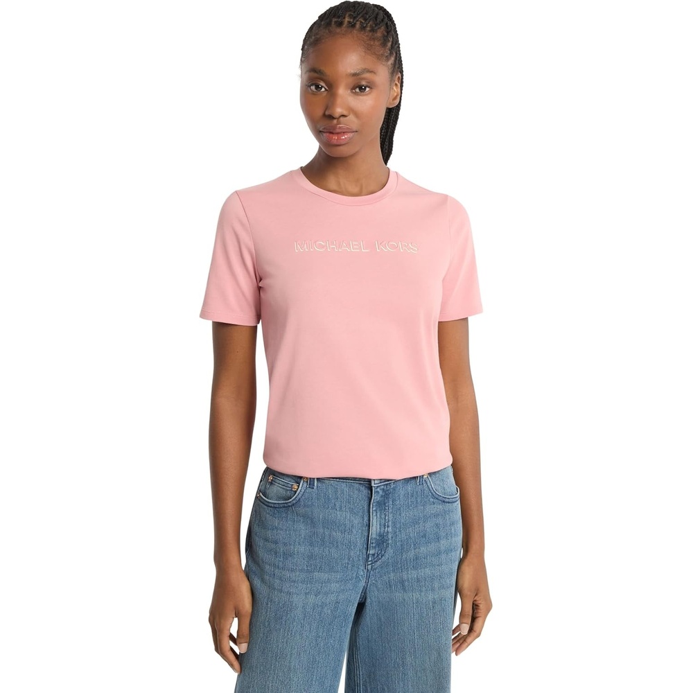 image:imageMichael Kors Womens Mk Shadow Embossed Logo TeePrimrose