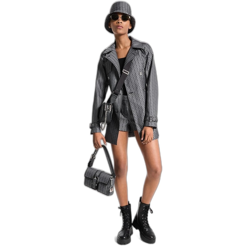 image:imageMichael Kors Womens Mk2000 Jacquard Short TrenchNickel