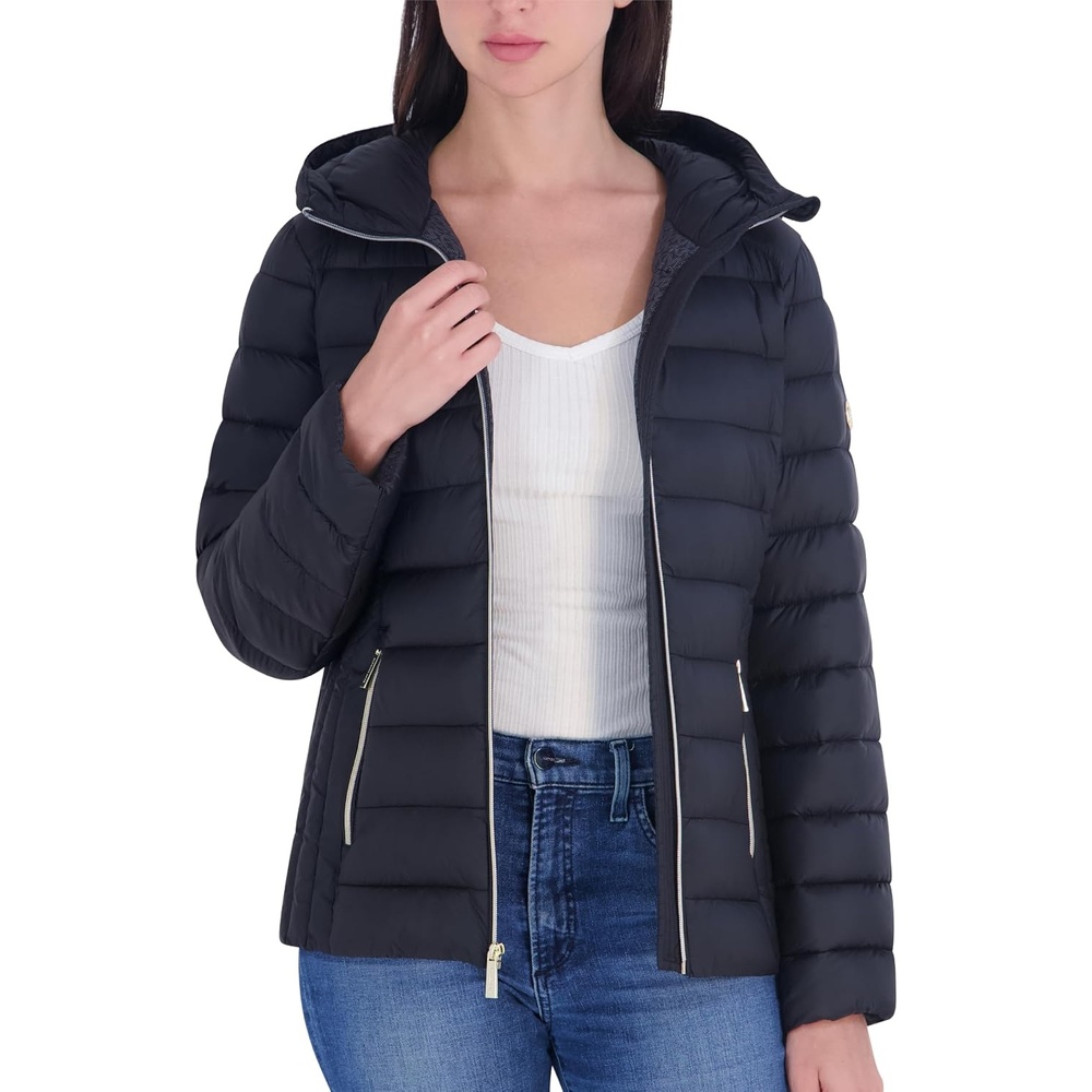 image:imageMichael Kors Womens Packable Puffer Jacket Lightweight Down AlternativeBlack