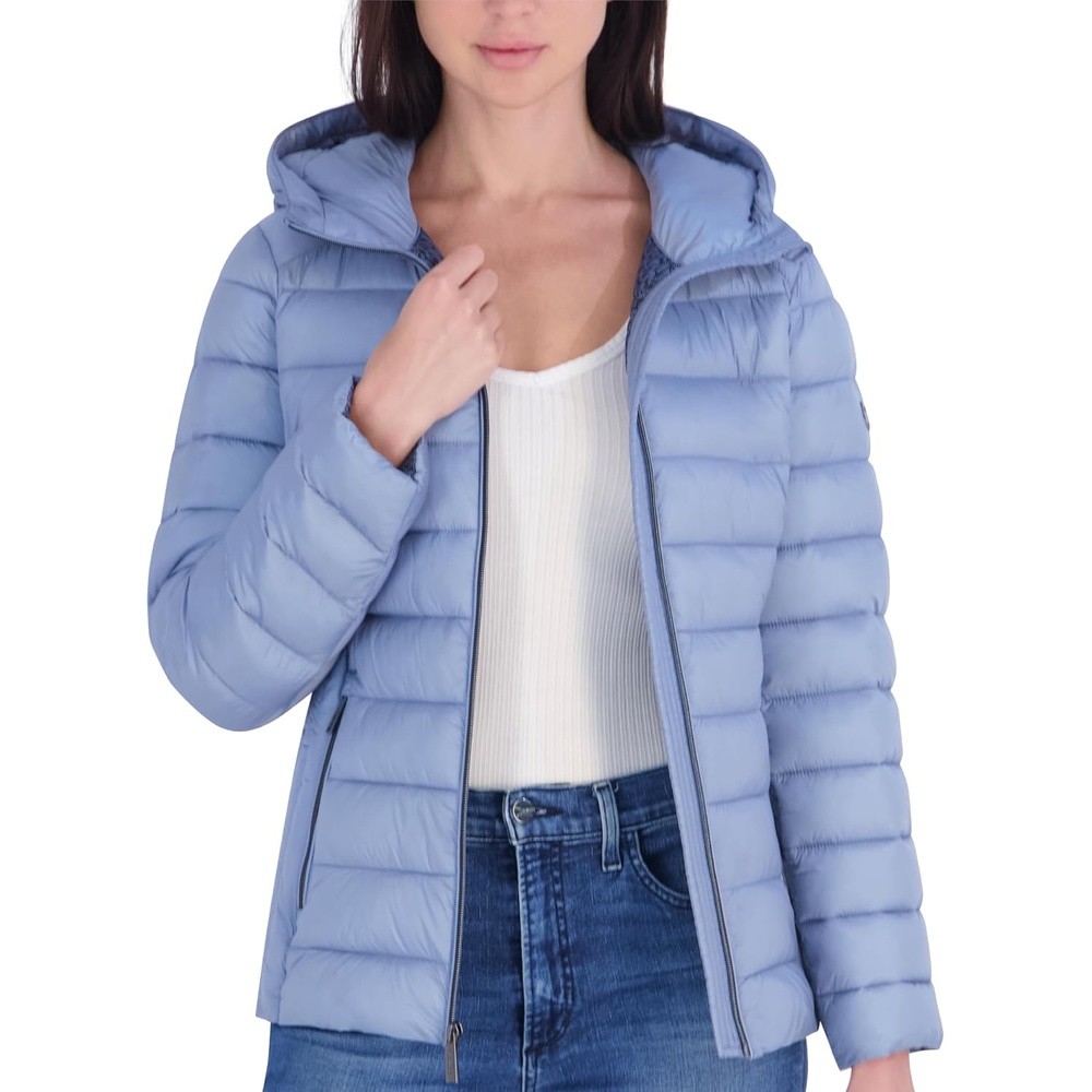 image:imageMichael Kors Womens Packable Puffer Jacket Lightweight Down AlternativeBlue