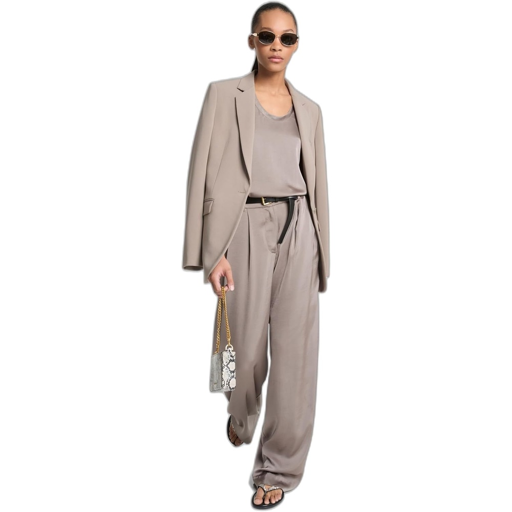 image:imageMichael Kors Womens Satin Wide Leg PantChestnut