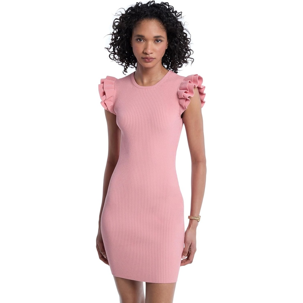 image:imageMichael Kors Womens Sleeveless Ruffle Mini DressPrimrose