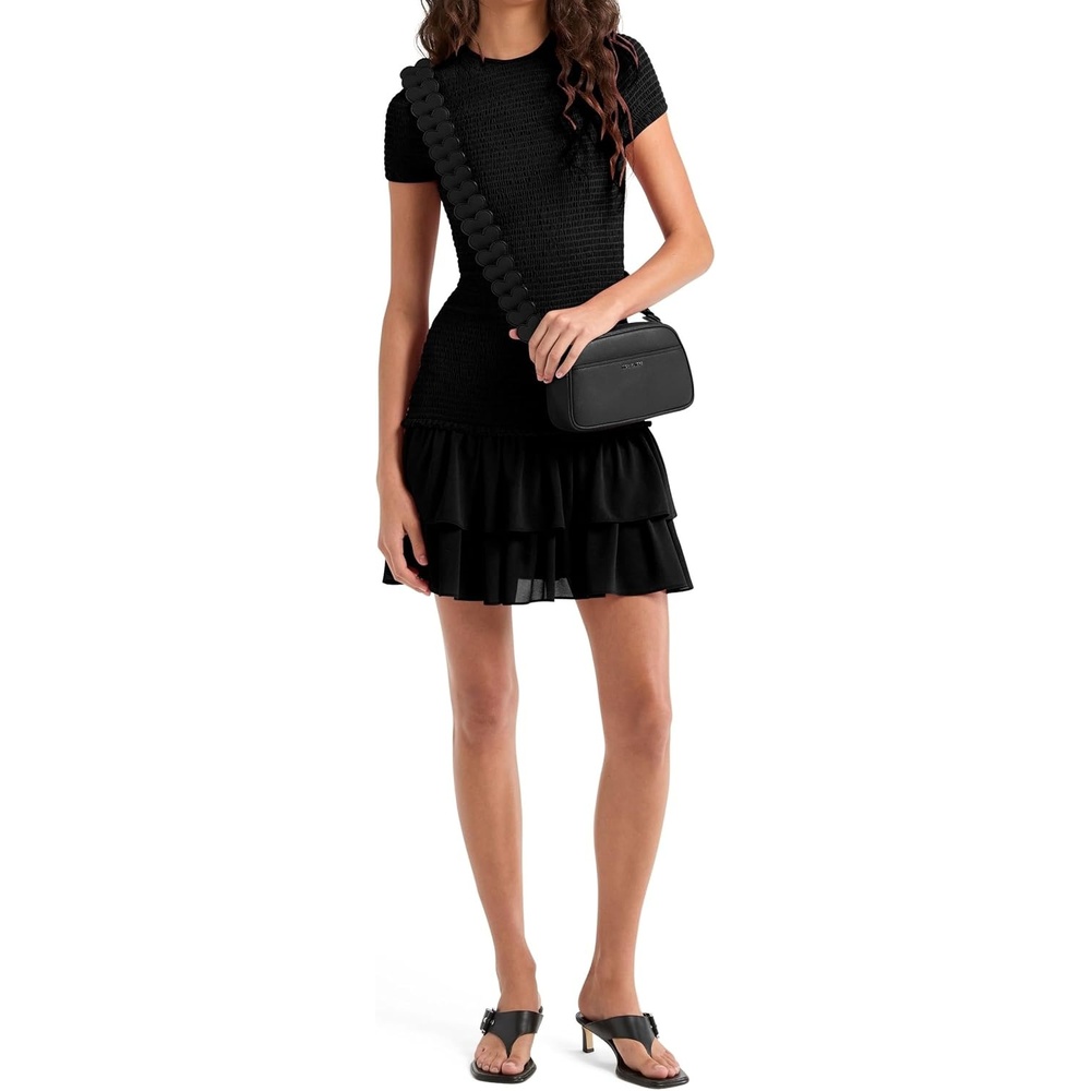 image:imageMichael Kors Womens Smock Mini DressBlack