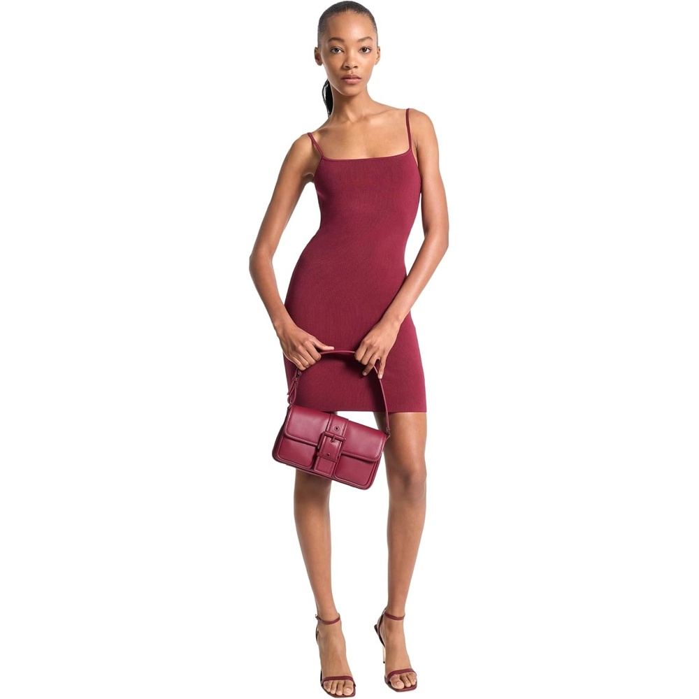 image:imageMichael Kors Womens Straight Neck Cami Mini DressDeep Mulberry