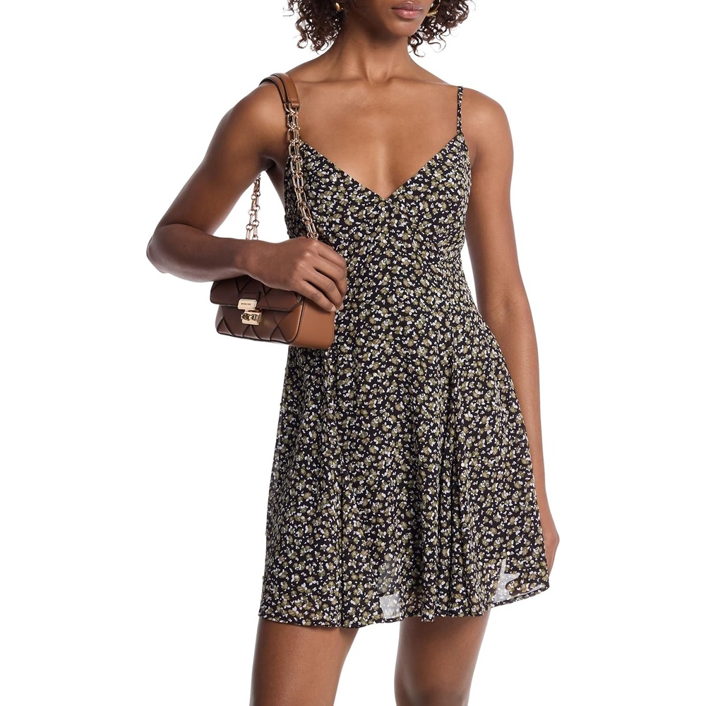image:imageMichael Kors Womens Studded Floral Mini DressEvergreen