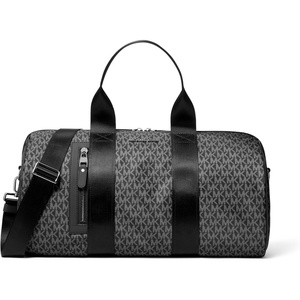 Michael Kors Brooklyn Gym Duffle Bag, Black/MK Signature Nylon