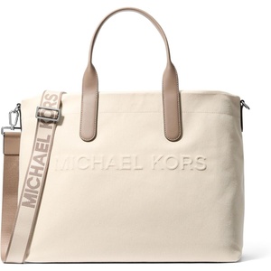 Michael Kors Brooklyn Wide East West Tote, Light Gunmetal-Hardware/Birch
